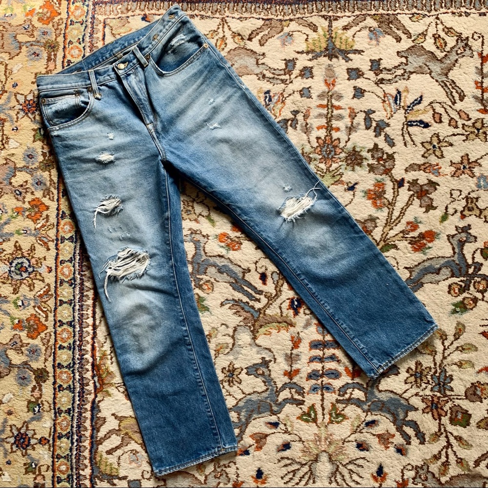 R13 Catherine boyfriend jeans distressed